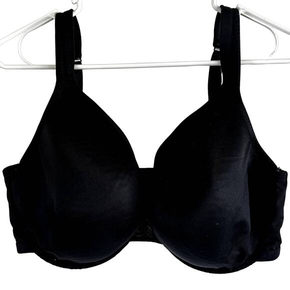 Cacique Intimates Full Coverage Bra Underwired Mesh Adjustable Strap Black 40DD - Picture 1 of 4
